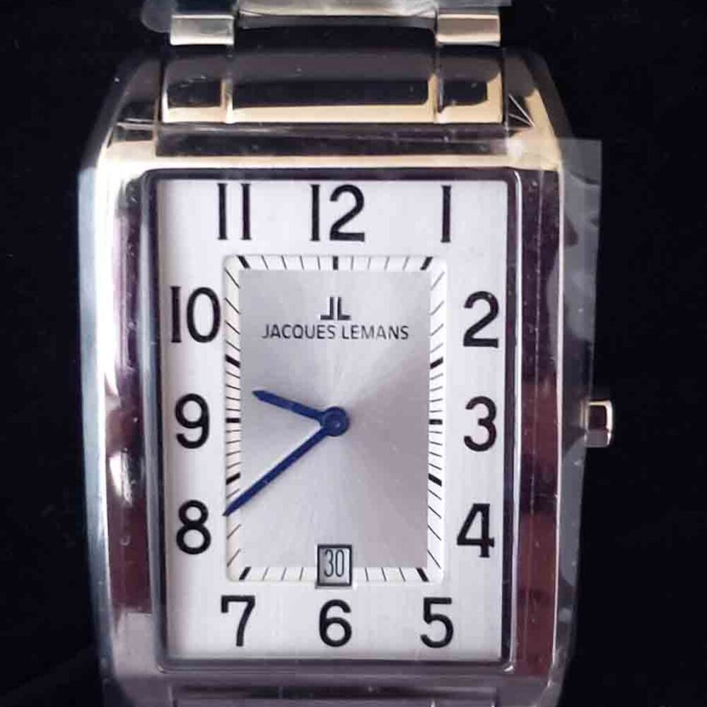 Jacques Lemans Torino Silver Colored Tank Watch 1-2160.1G 034mm Men's